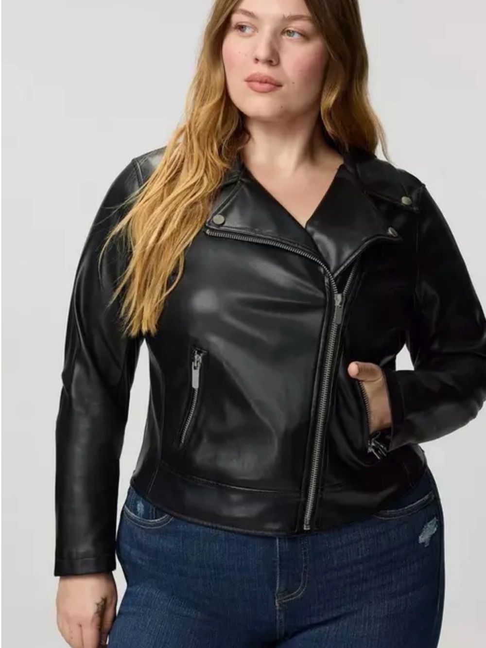 NWOT TORRID CLASSIC FAUX LEATHER MOTO JACKET SIZE 1X